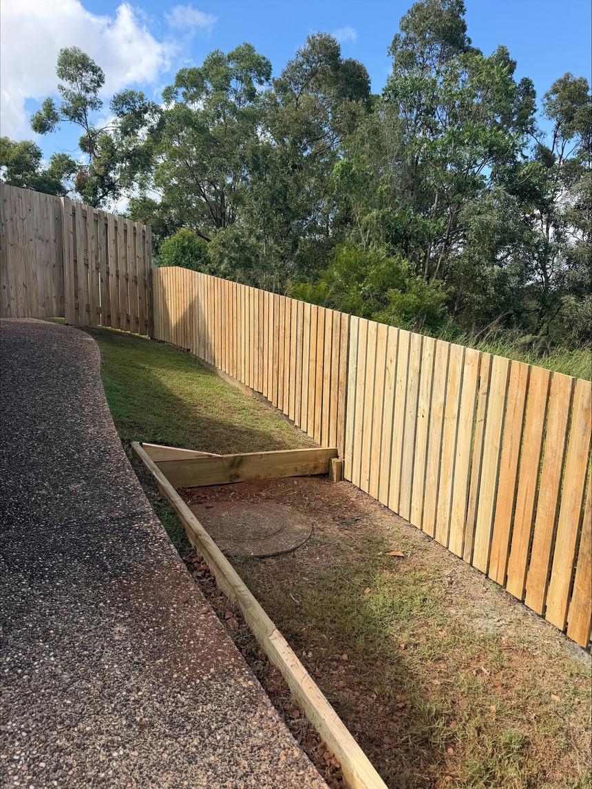 Timber fencing installed by Fence Me