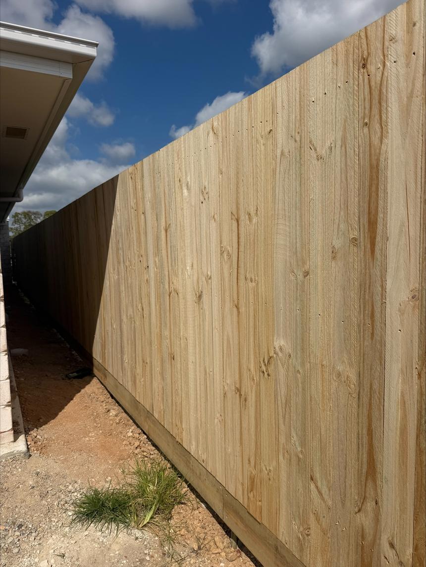 Timber fencing installed by Fence Me