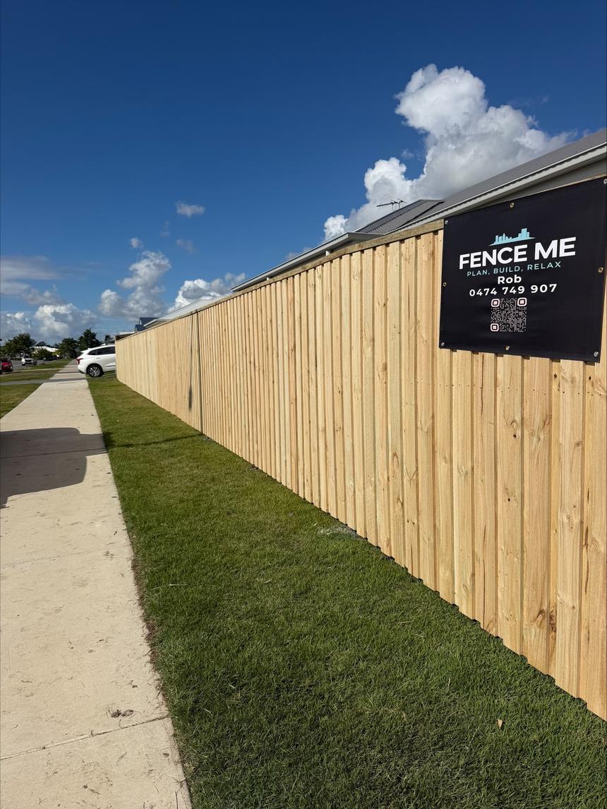 Timber fencing installed by Fence Me